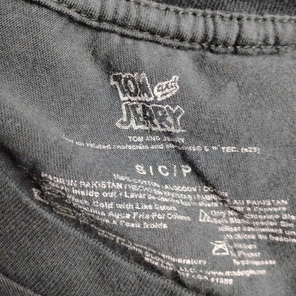 Tom and Jerry Short Sleeve T-shirt Size Small Black Pullover Crewneck - Picture 6 of 6